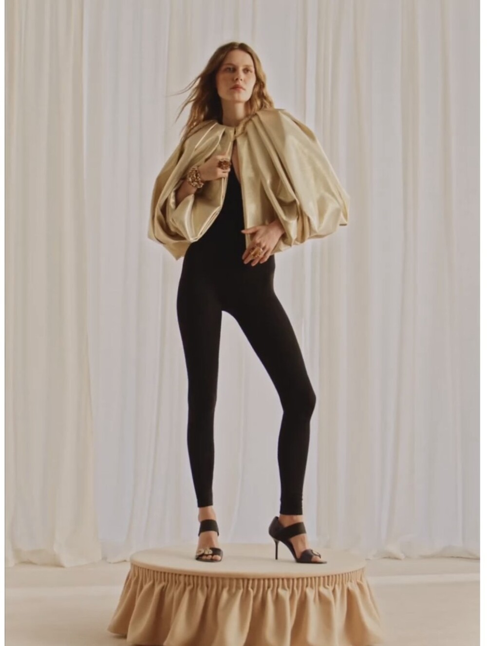 MARISA BERENSON × ZARA SEAMLESS HALTER JUMPSUIT